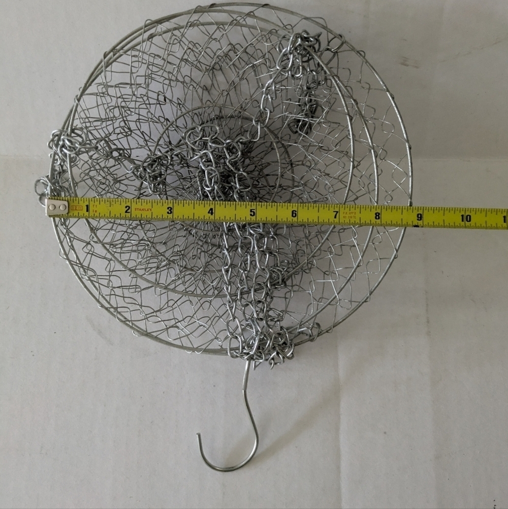 3 Tier Silver Metal Wire Hanging Baskets for Fruits, Vegetables - Picture 4 of 4
